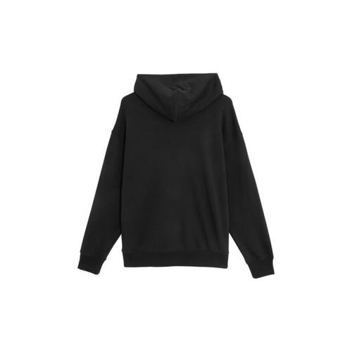 Puma Men's Solid Color Sports Casual Pullover Hoodie Black