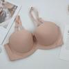 Roupa Íntima de Recolhimento Sem Costura Top Ajustável de Suporte Sutiã Anti-Flacidez Confortável para Mulheres Cor Sólida Sutiã Fino