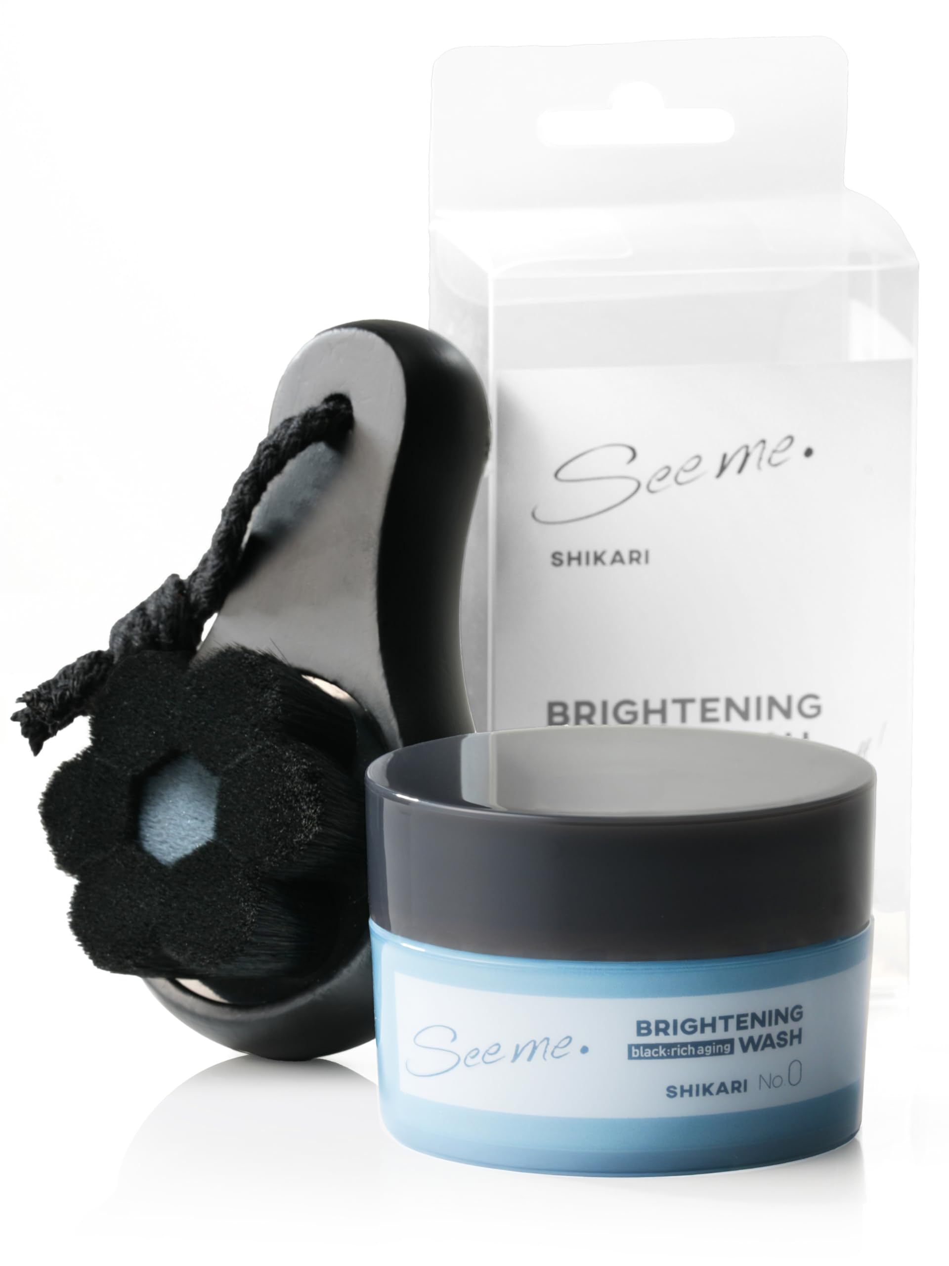 

SHIKARI Осветляющая пенка для умывания Черная 60г Запас с Лечебной Очищающей Маской для Лица Очищение Пор Черные Точки Подарок [Набор Кистей] Инструкции на 30 дней. [Для лица] чёрный