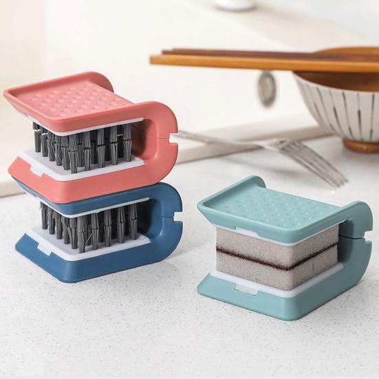 

Scrubbing Brush Ergonomic Easy Clean Reusable Compact Labor-saving Dish Brush for Household