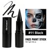 Matte Punk Black Lipstick Waterproof Long Lasting Lip Gloss Face Body Painting Gothic Dark Makeup Party Halloween Cosplay Makeup