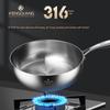 Universal German 316 Stainless Steel Non-Stick Frying Pan for Induction & Gas Stoves