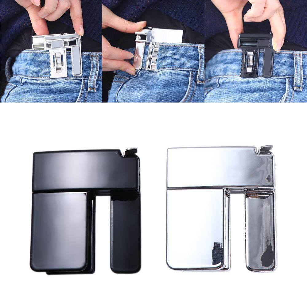 Folding Removable Jeans Clothing Sewing Waistband Clamps Waist Shrink Clip Adjustment Buckle