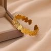 Punk Stainless Steel Twist Chain Bracelet For Women Gold Color Bracelets Cuff Bangles Femme Jewelry Bead Decompression Pulsera