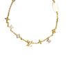 Louis Vuitton Interwoven Monogram Flower Pattern Metal Bracelet Women bracelet Gold M1040A