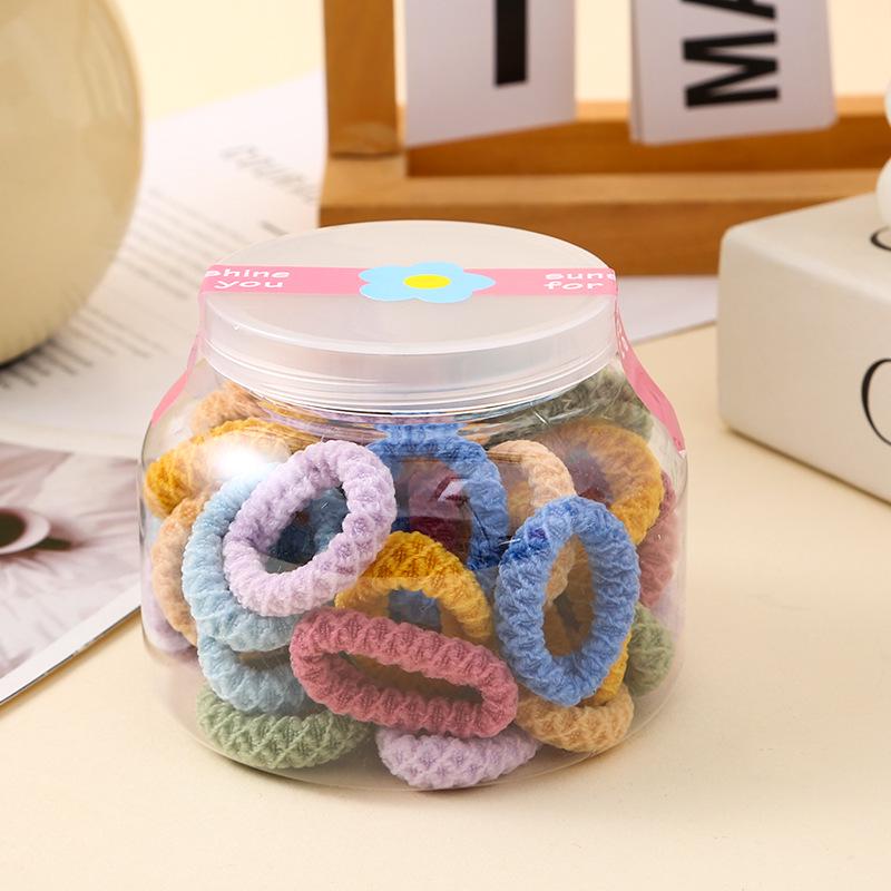 Cute Candy Color Hair Ties for Girls - Non-Damaging Rubber Bands & Towel Rings