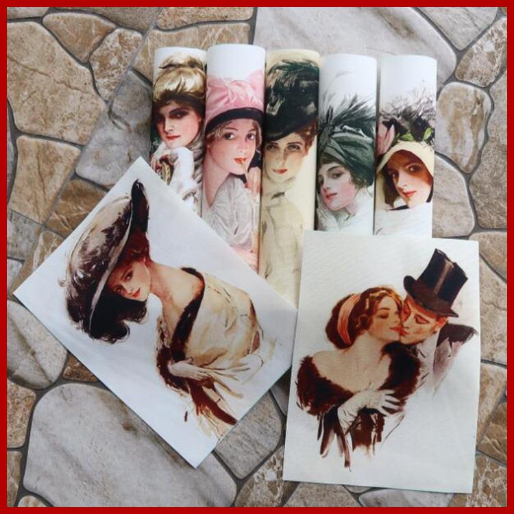 7 szt./partia Victoria Beauty Patchwork Do szycia Pikowania Scrapbookingu Wzór na serwetki Materiał do robótek Ręcznych Tkanina na portmonetkę Bawełna Len