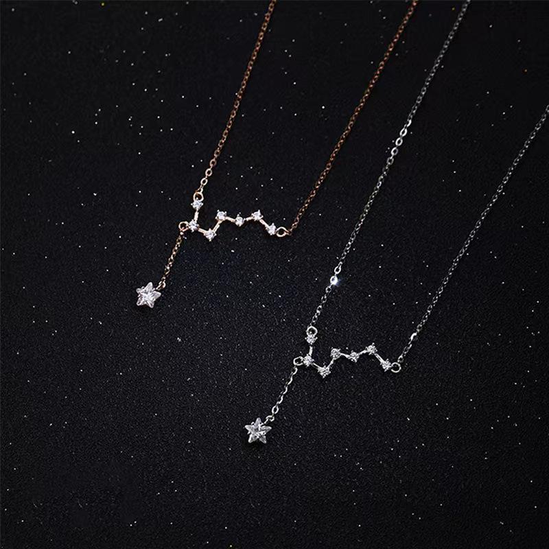 Big Dipper Star Tassel Necklace: Women's Cold Style, Niche Temperament, Simple Design Clavicle Chain