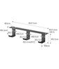Yamazaki Tower x D6 x Bag Small Item Wood Screw 5854 Under-Desk Hooks, 3-Piece Set, Black, Approx. W27.5 H5.5cm, Storage, Storage, Mount,
