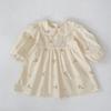 Baby Girls Long Sleeve Embroidery Dress Princess Style A-Line Toddler 4 Years Old