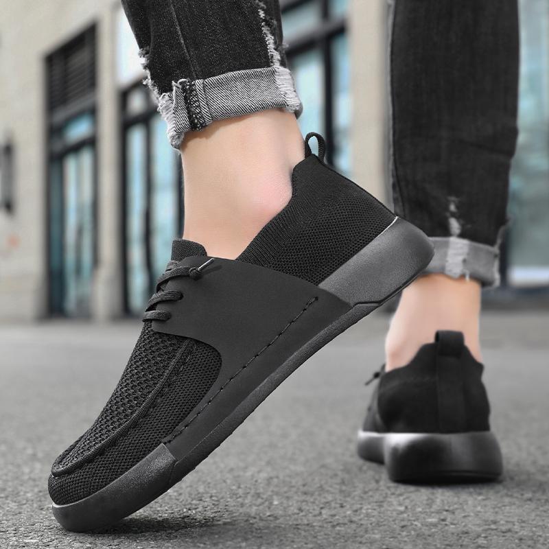 High Quality Men Casual Summer Mesh Sports Shoes Lace-Up Driving Oxford Shoes Stylish Flat Designer Thick Bottom Walking Shoes
