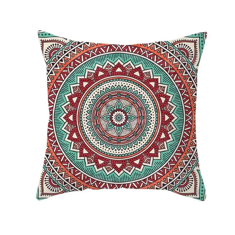 Mandala Striped Geometric Home Decor Living Room Chair Decor Bohemian Pillow Cover Mysterious Pattern Cushion Cover