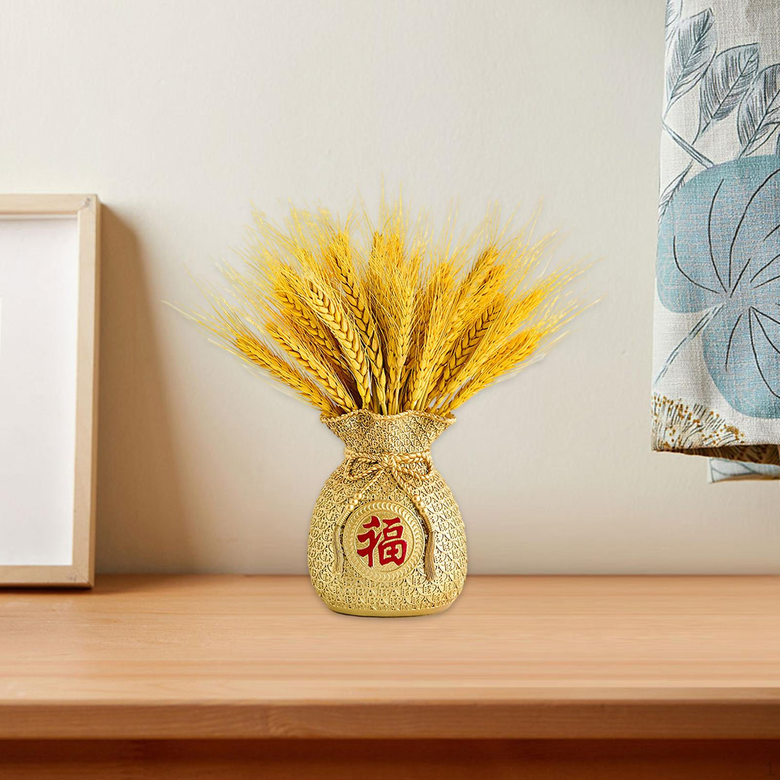 

Chinese Flower Vase Planter Pot Shape Decorations Art Fortune Holder for Table Decoration Cabinet золотой