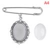 Wedding Bouquet Photo Charm Diy Pin Brooch Making Kit Lacy Frame Charm Oval Picture Frame With Pendant For Holiday Heart