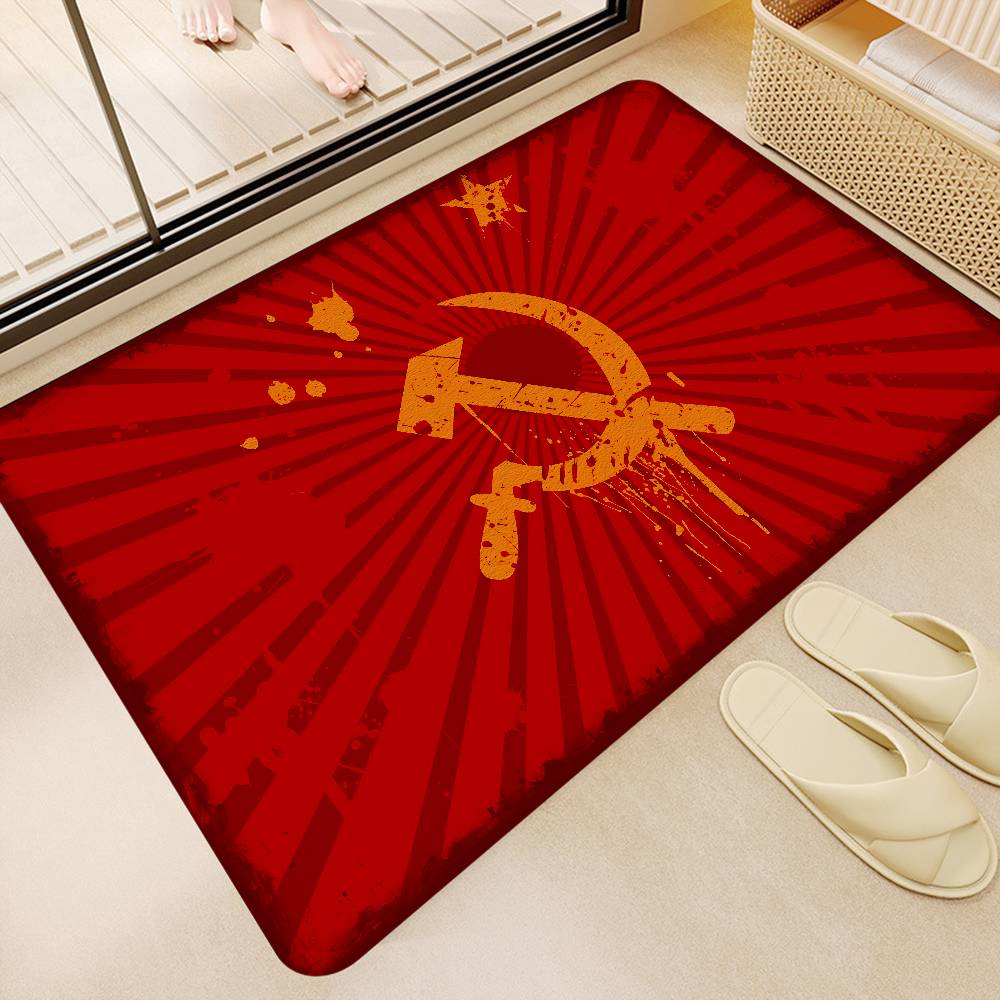 CCCP USSR Soviet Hallway Carpet Non-Slip Laundry Room Mat Laundry Decor Balcony Child Living Room Toilet Rug