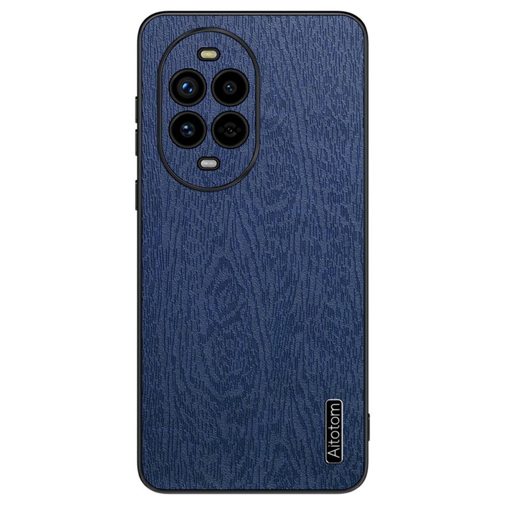 

For Huawei nova 13 Pro 5G Case Wood Texture PU Leather Coated PC+TPU Phone Cover C