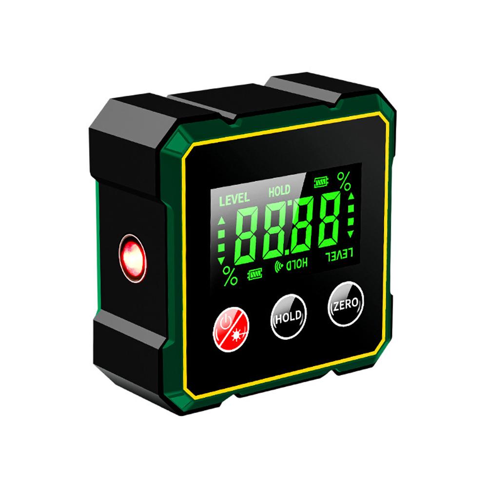 Магнитный цифровой угломер с электронным лазерным уровнем, 360° ЖК-дисплей, электронный транспортир, мини-инклинометр, измерительный инструмент