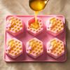 Silicone Mold Honeycomb Bee Shape 6 Cavities Soap Mold Chocolate Mold Baking Mold Candy Mold Ice Cube Mold Flexible Non-Stick Mold