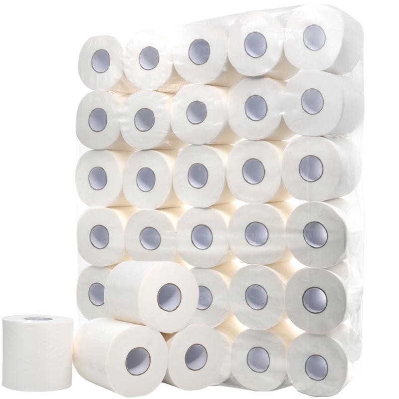 Core-Wound 4-Ply 30-Pack Toilet Paper Rolls - Household & Hotel Use