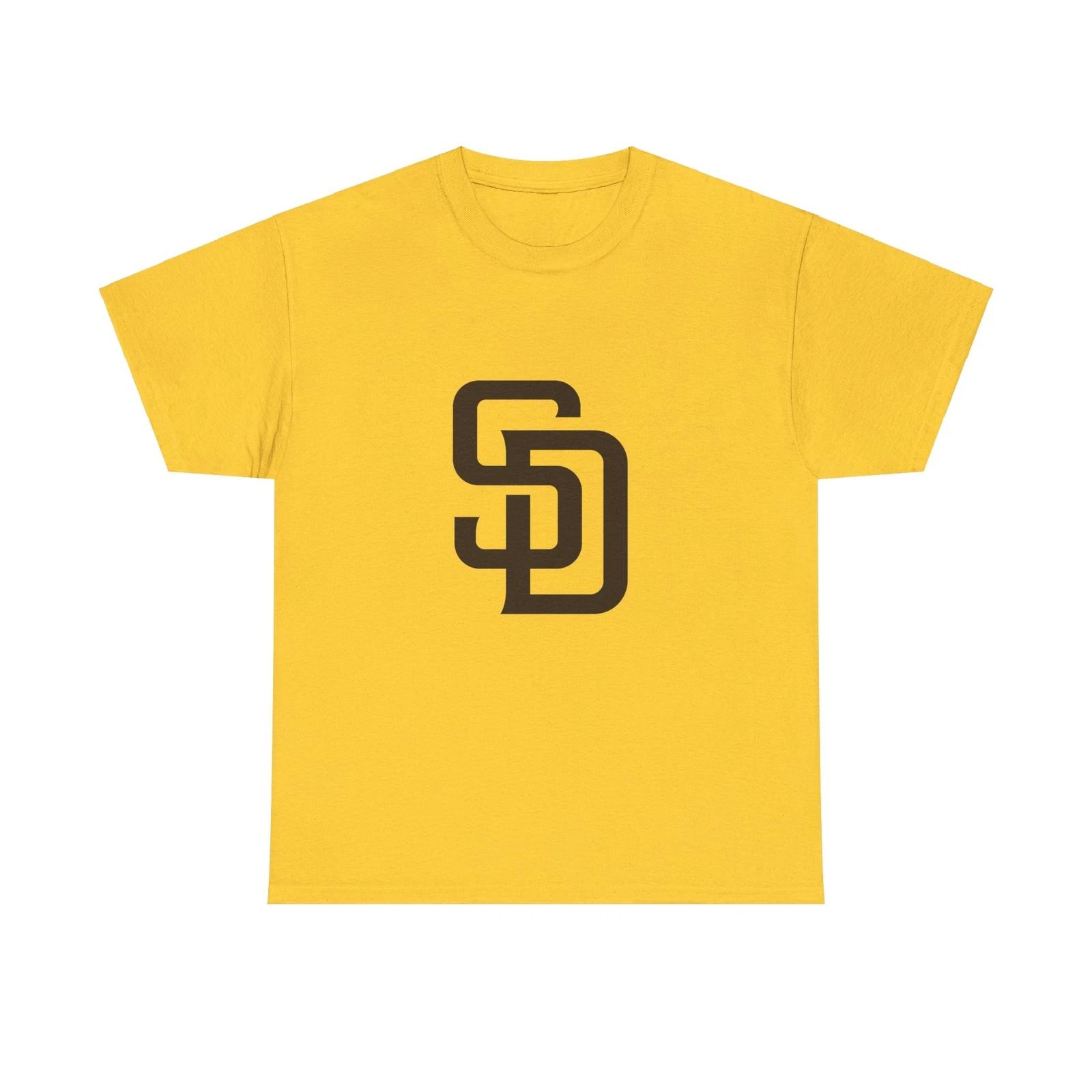 San Diego Padres Cotton T-Shirt Unisex Yellow White Playoffs Baseball Fan Fave 2XL