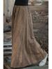 Women's Elastic Waist Tie-Dye Ramie Skirt - Autumn/Winter Collection