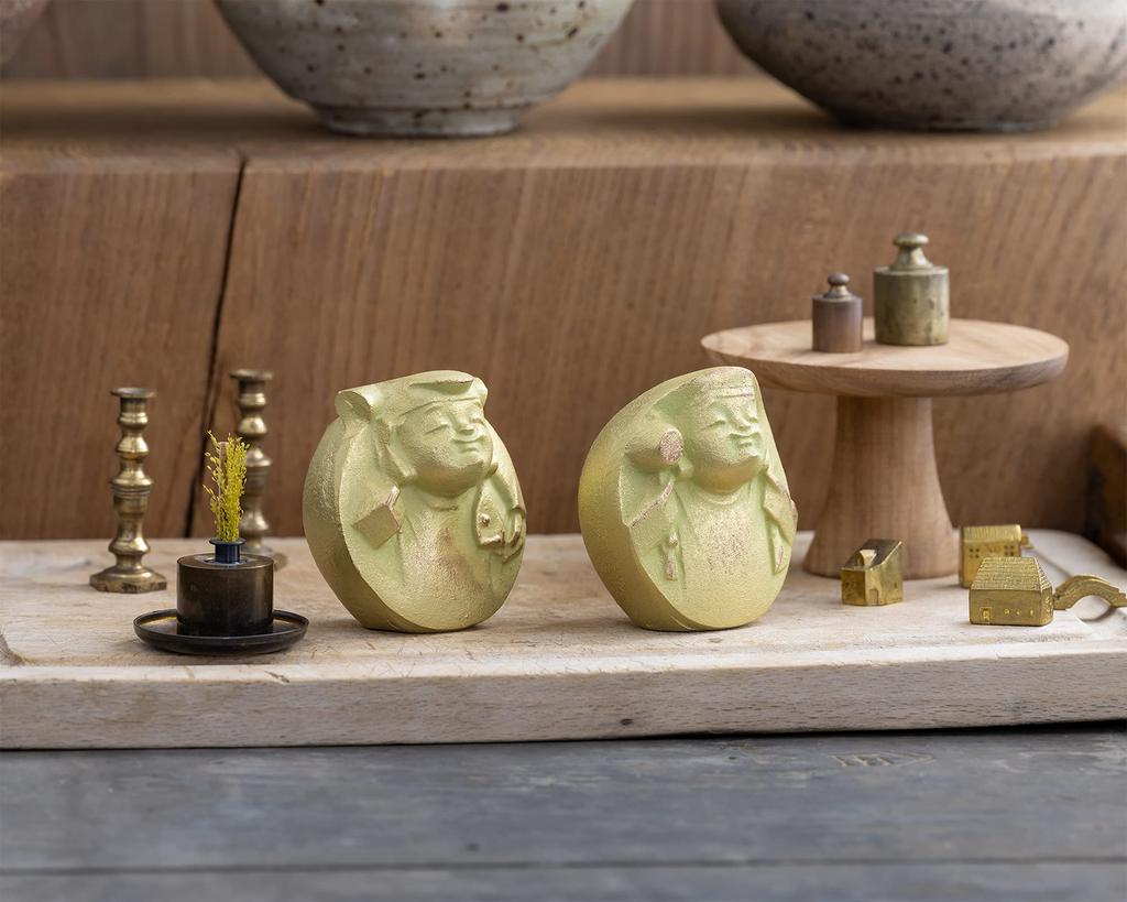 Two Lucky Gods Ebisu Daikokuten Nitten Sculptor Sotaro Saegusa Statue Ornament Seven Lucky Gods Ebisu Takaoka Copperware & Prototype_Buddha (Fukujin)