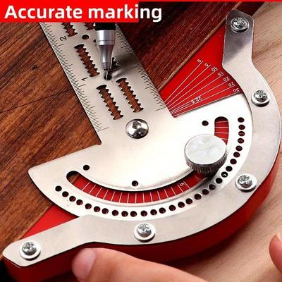 1Pc Woodworkers Ruler Stainless Steel Protractor Angle Angle Precision Carpenter Measuring Tool