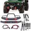 High Quality Metal Rc Rock Crawler Bumper With Bright Led Lights For Axial Scx10 9004