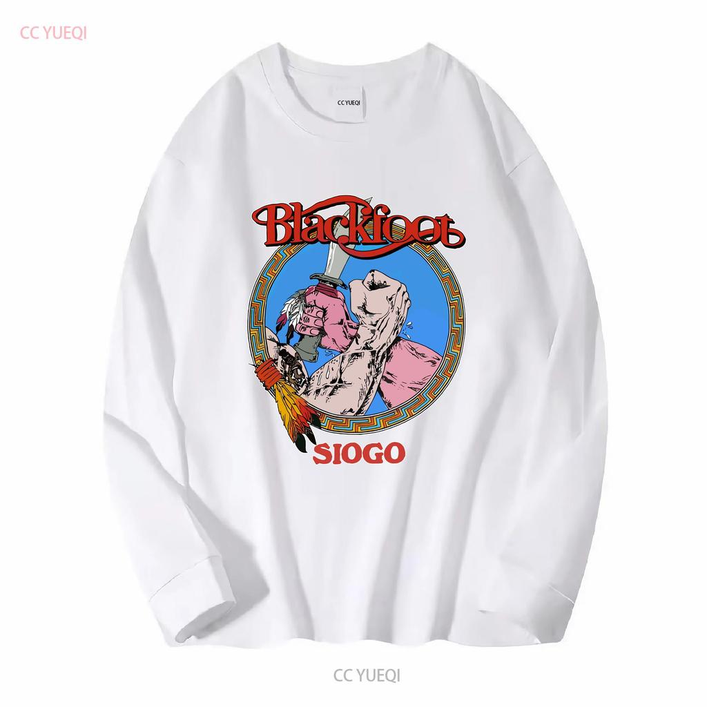 Blackfoot Band World Tour T Shirt Classic Black S 2345xl Cg421 Vintage Washed Homme Stylish Fashion Streetwear Designer Clothes