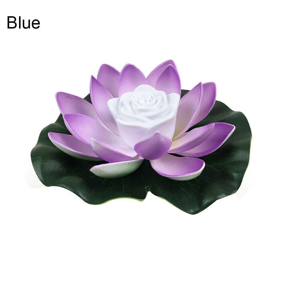 Water Landscape Buddhist Prayer Wishing Lamp Flower Light Lotus Lamp Fountain Pool Pond Lamp