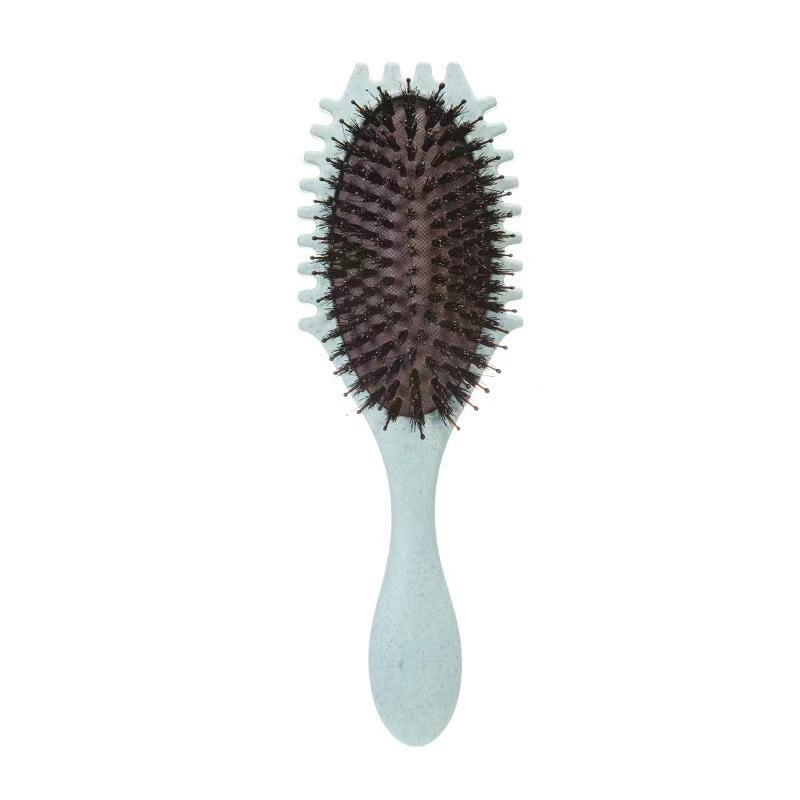 Air Cushion Curly Hair Brush with Massage Bristles Detangling Boar Bristle Styling Comb for Voluminous Bounce