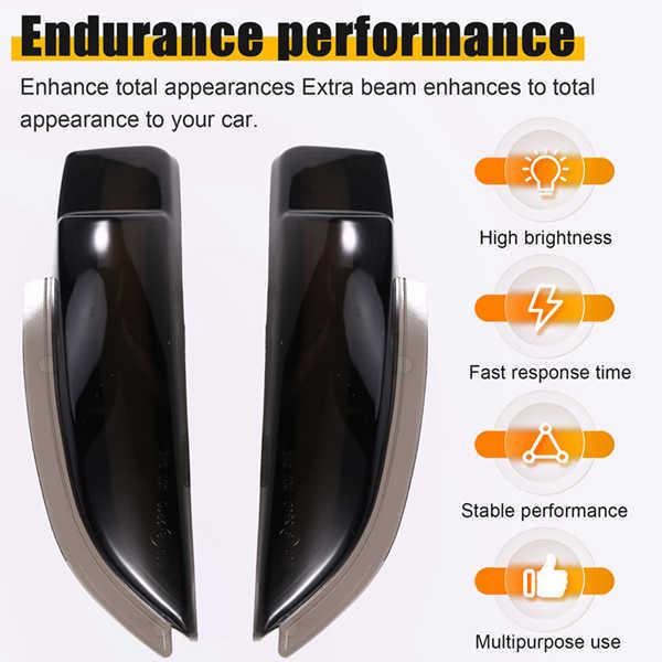 Pair of LED Sequential Turn Signal Lights for Toyota Avalon, Camry, Corolla, RAV4 Mirrors