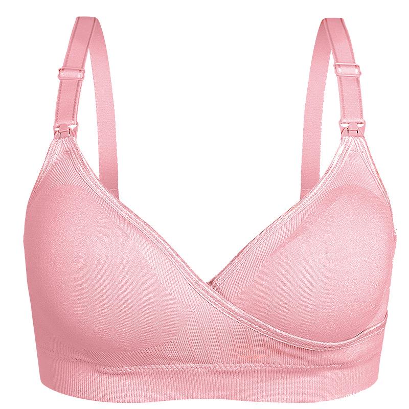 Pregnant Women's Front Buckle Cross Gather Anti-sagging Nursing Bra Large Breast Adjustment Underwear