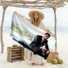 Cristiano Ronaldo's Blue Suit Beach Towel High Absorbency & Quick-Dry Comfortable Lightweight