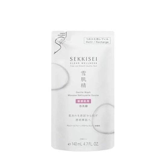 Sekkisei Clear Wellness Gentle Wash (refill) 140mL Meringue-like Fluffy Moist Foam Sensitive Skin Pore Cleanser