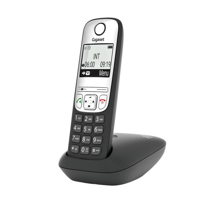 Téléphone Sans Fil - GIGASET - Gigaset A690 Iberia - Noir - DECT - Répondeur Intégré