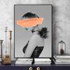 Nowoczesna moda Wall Art kobieta Home Decor czarny abstrakcyjny piękny motyl obraz na płótnie drukuje zdjęcia na plakat do salonu