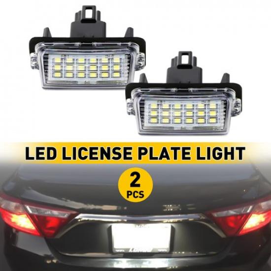 

2x LED Plate License Tag Light Lamp For Toyota Camry Yaris Highlander Avalon