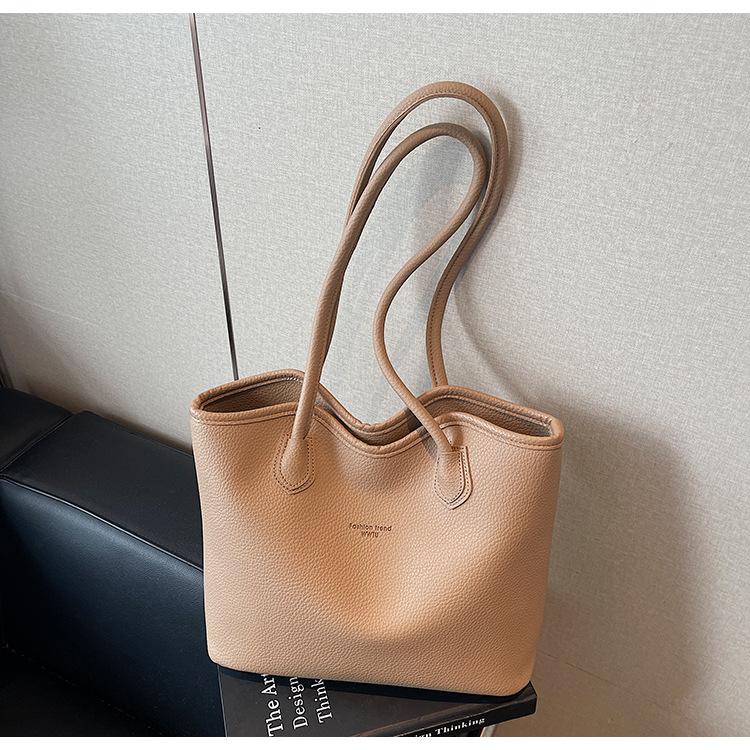 

Сумка женская большой вместимости новая летняя универсальная простая на плечо повседневная рабочая сумка-тоут хаки