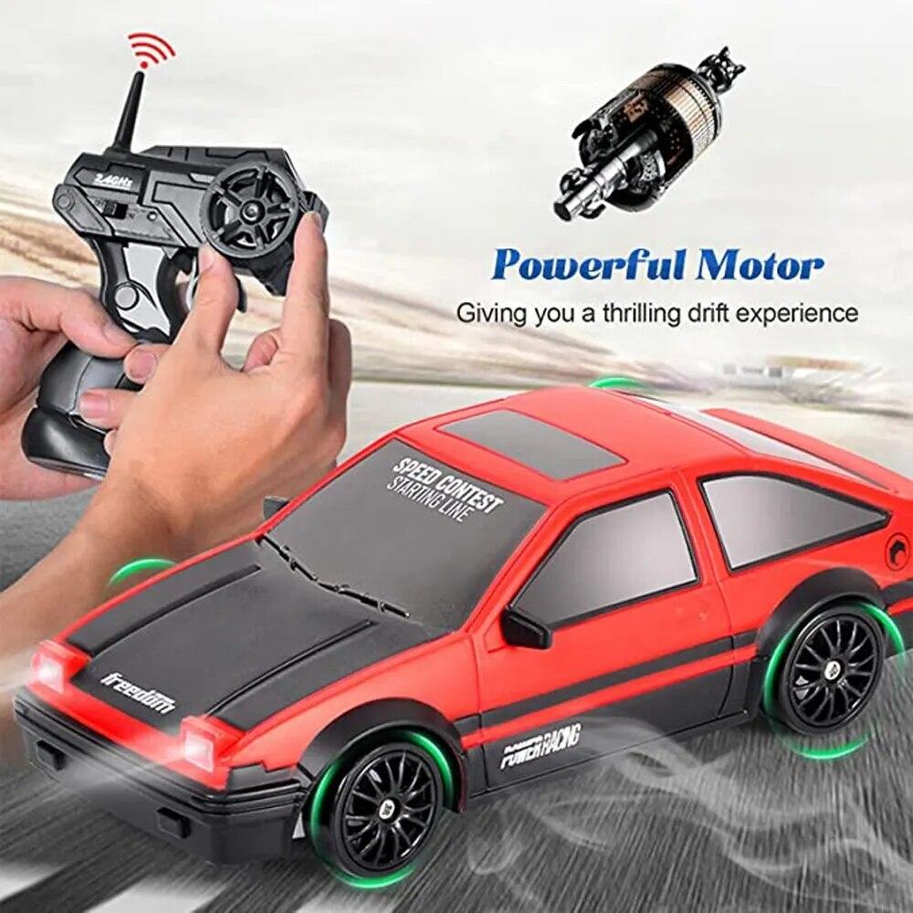 2.4G Drift Rc Car 4WD High Speed RC Drift Car Toy Remote Control GTR Model AE86 Vehicle Toys for Children Gifts