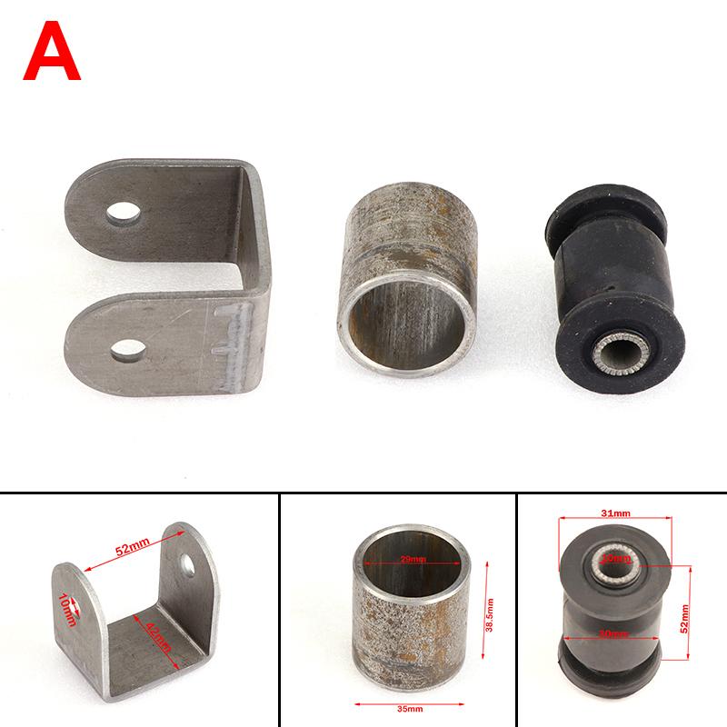 1 Satz Schwingarm-Stützpufferhülse mit Stahlbuchse Aufhängelaschen Passend für ATV Roller UTV Go-Kart Quad Bike Buggy Federung