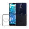 Coque et tour de cou pour Nokia 7.1 - TPU Souple Transparent Cordon Noir réglable Phonillico®