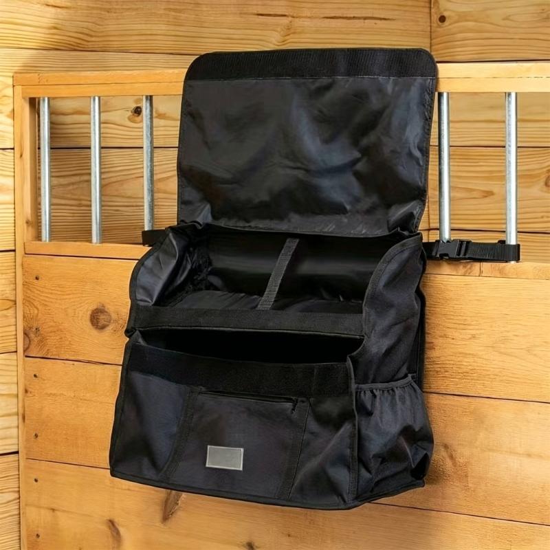 Wear Resistant Double Layer Equestrian Storage Bag Large Capacity Stall Front Bag for Horse Tacks Accessories Enduring
