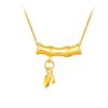 Rose Flower Crown Pure Gold 999 Pendant Set for Women - Qixi Valentine's Day Gift
