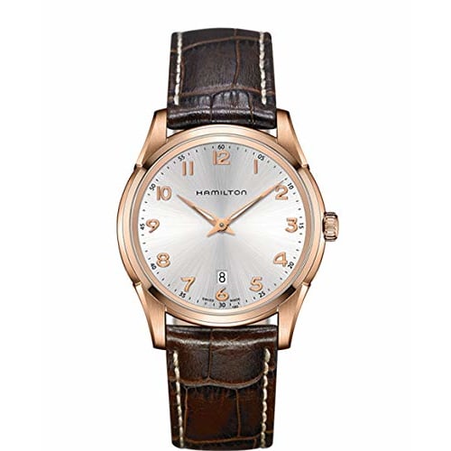 

Hamilton Jazzmaster Thinline Quartz Watch, White and Brown, H38541513 (Men s)