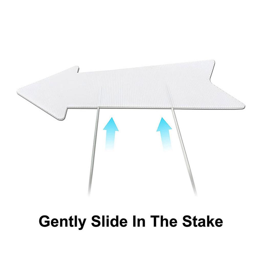 Weather Resistant Yard Sign With Ground Stake Durability Metal And Plastic For Outdoor Garden Decoration