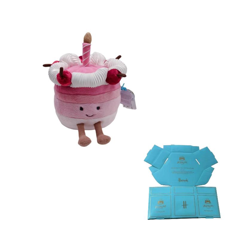 

JELLYCAT Gourmet Collection Harrods Limited Cherry Cake Dolls Plush Doll Small Size High Limited Box