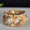 Resin Filled Natural Crystal Wealth Bowl With Handcrafted Decor For Home Gift Giving