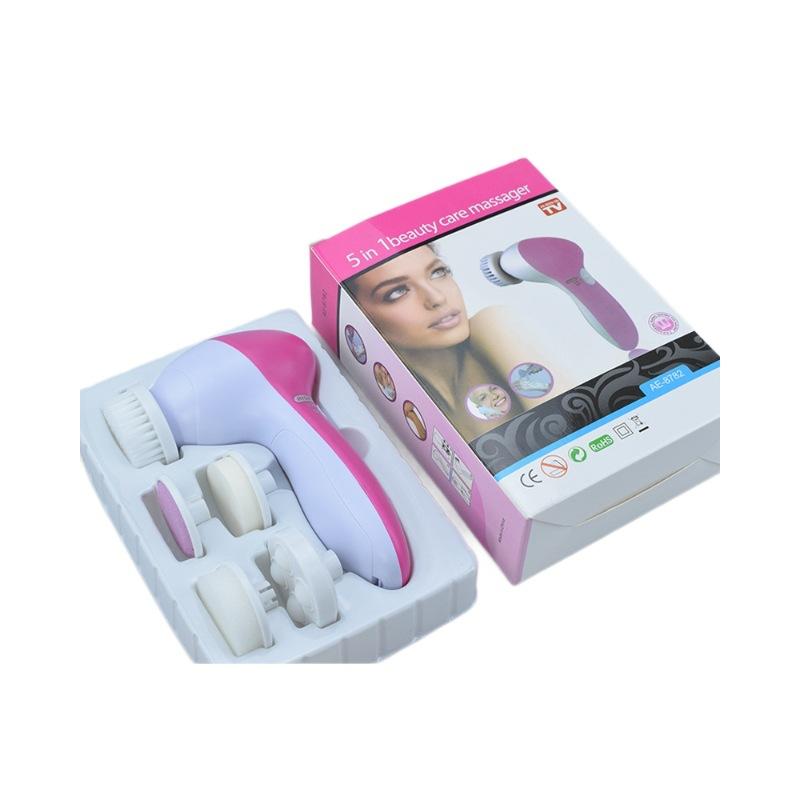 1Pc  Electric 5-in-1 Facial Cleanser Face Brush Multifunctional Rotary Beauty Instrument Pore Cleaner Face Machine