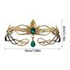 Vintage King Round Elves Crown Baroque Zinc Zinc Alloy Rhinestone Headdress  Bridal Party